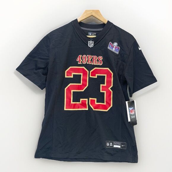 Christian McCaffrey San Francisco 49ers Jersey Youth Large Nike Super Bowl LVIII - Picture 1 of 9